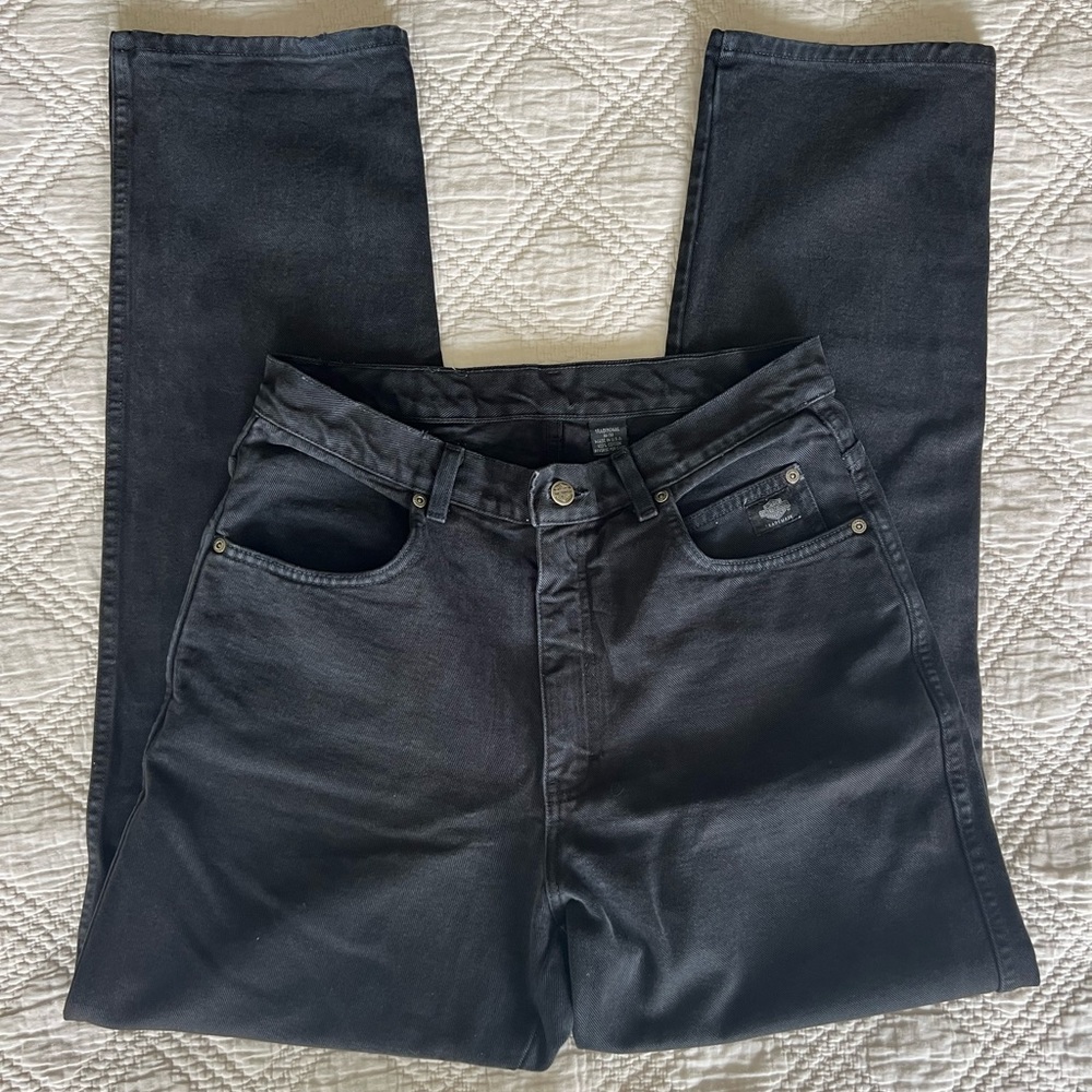 Black Vintage Harley Davidson’s Mom Jeans